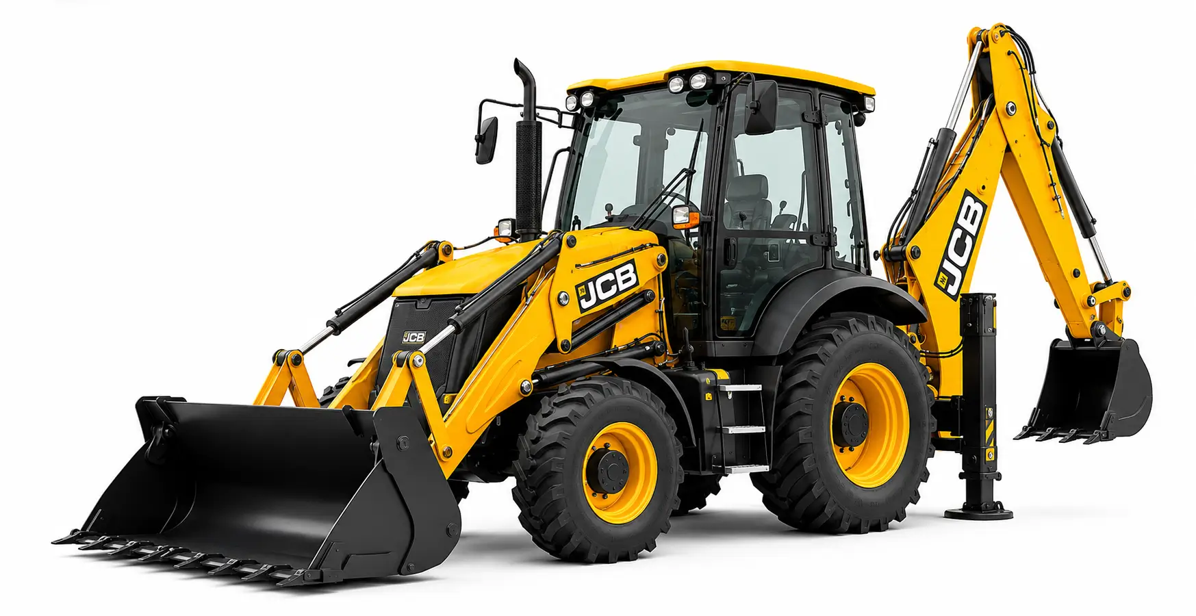Экскаватор-погрузчик JCB с передним погрузочным ковшом